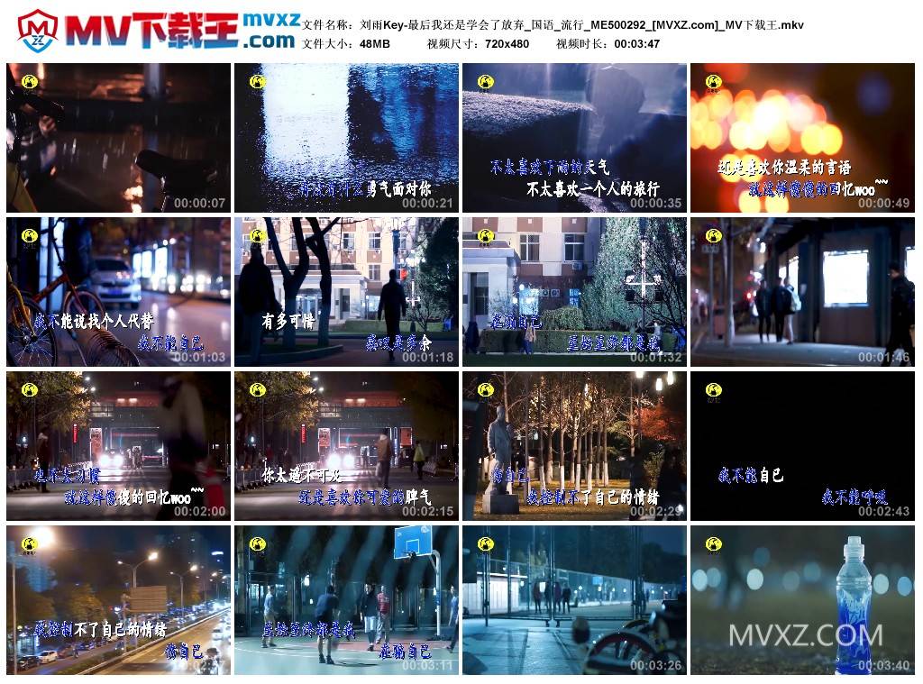 刘雨Key-最后我还是学会了放弃_国语_流行_ME500292